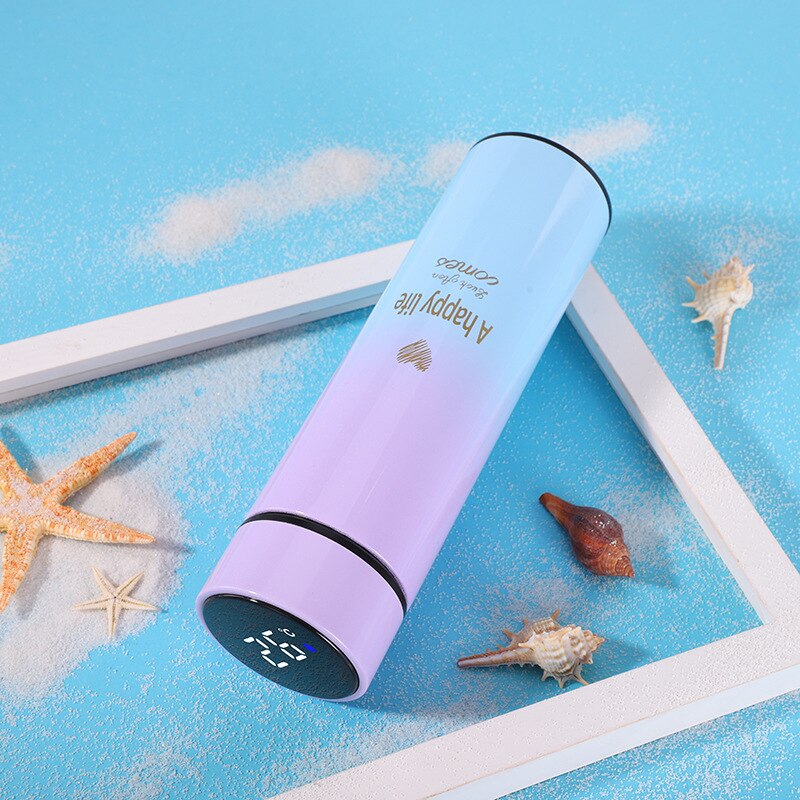 500ML Smart Thermos Water Bottle Led Digital Temperature Display Stainless Steel Coffee Thermal Mugs Intelligent Insulation Cups