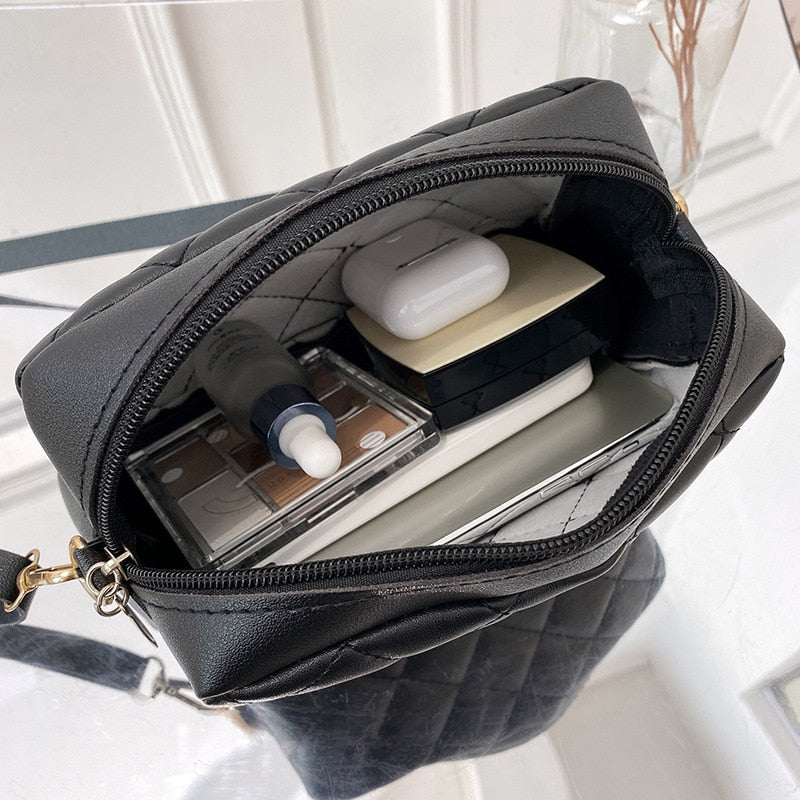 2022 Tassel Small Messenger Bag For Women Trend Lingge Embroidery Camera Female Shoulder Bag Fashion Chain Ladies Crossbody Bags