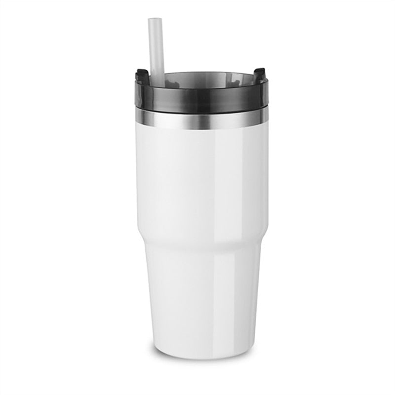 New Stanley Coffee Cup with Straw Co Branded Car Water Cup Classic Double-layer Thermos Water Bottle Portable Mug Beer Cup