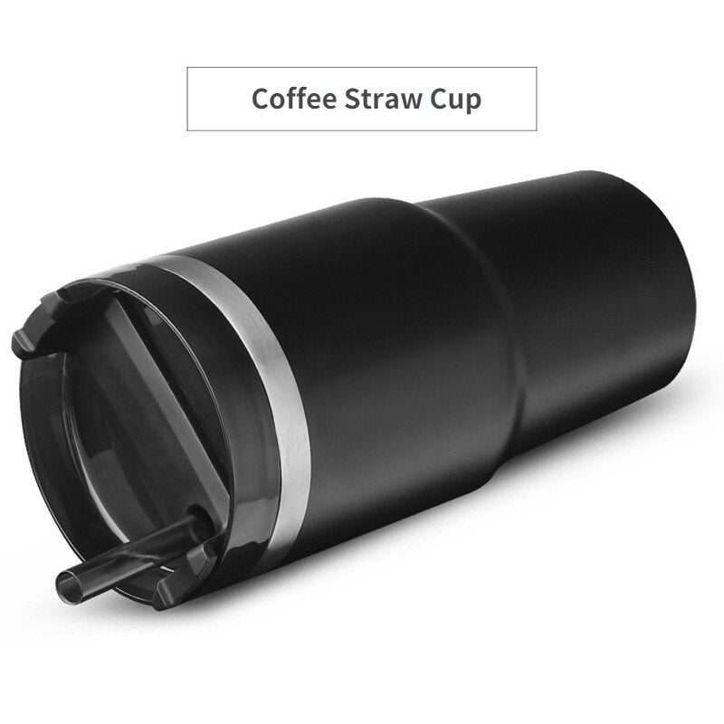 New Stanley Coffee Cup with Straw Co Branded Car Water Cup Classic Double-layer Thermos Water Bottle Portable Mug Beer Cup