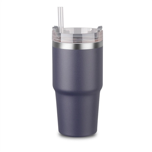 New Stanley Coffee Cup with Straw Co Branded Car Water Cup Classic Double-layer Thermos Water Bottle Portable Mug Beer Cup