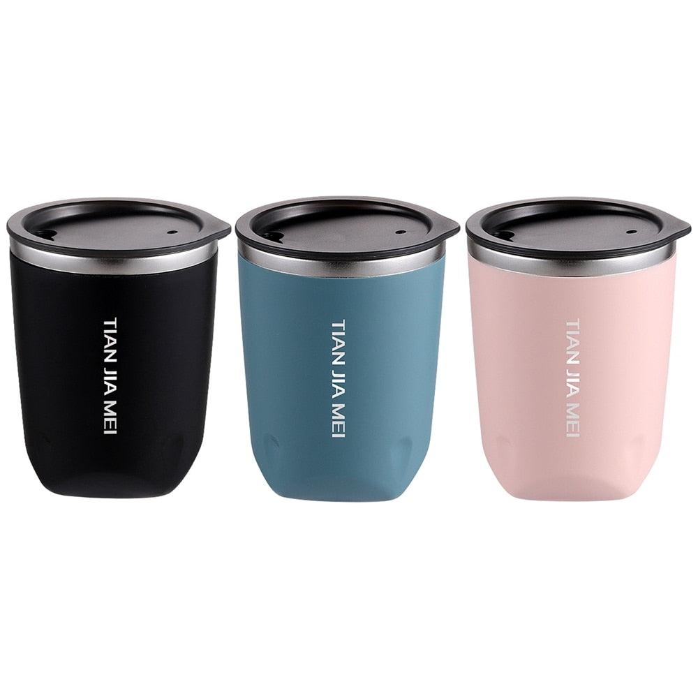 Thermal Mug Beer Cups 300ml Stainless Steel Thermos For Tea Coffee Water Bottle Vacuum Insulated Leakproof With Lids Drinkware