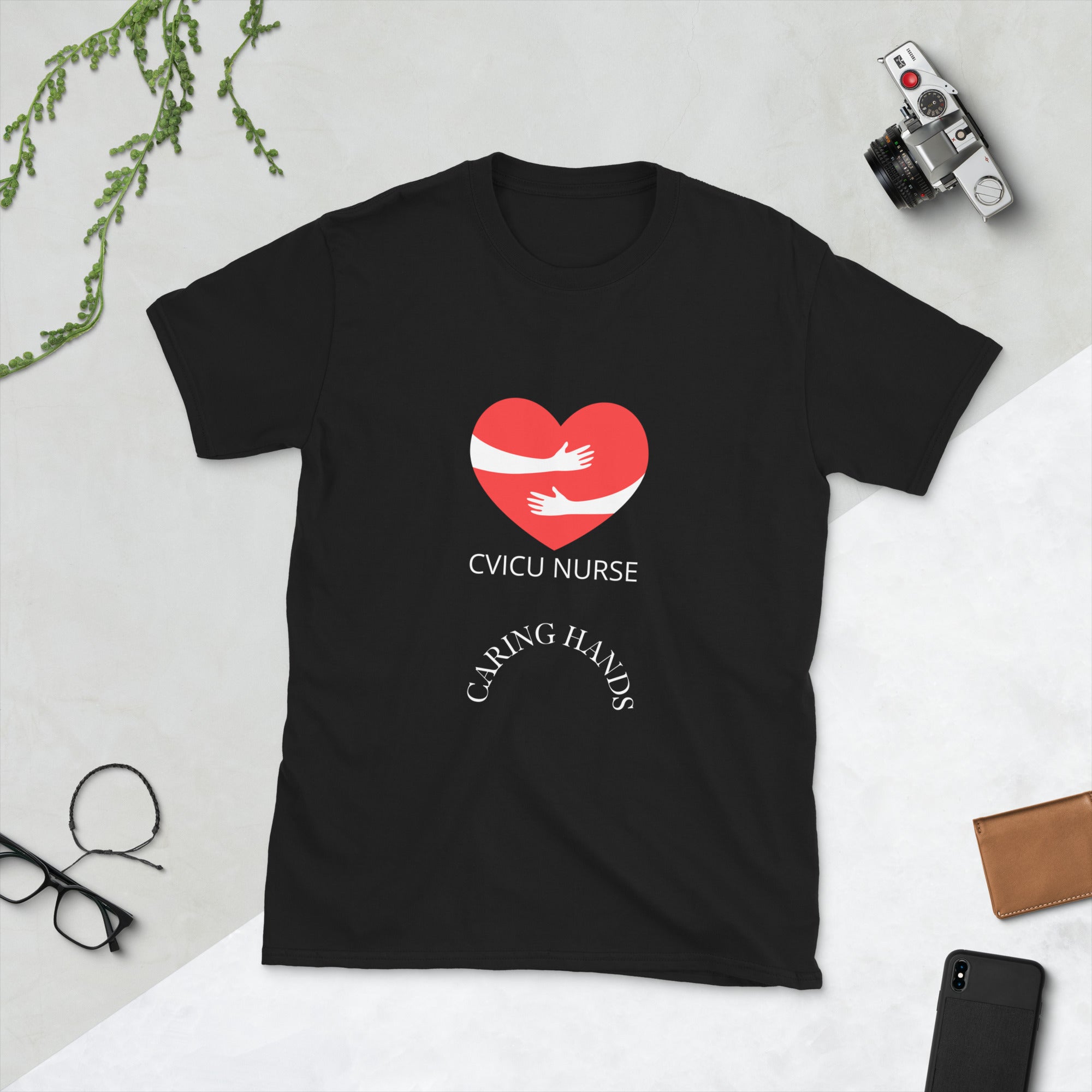 Short-Sleeve heart with hands Unisex T-Shirt