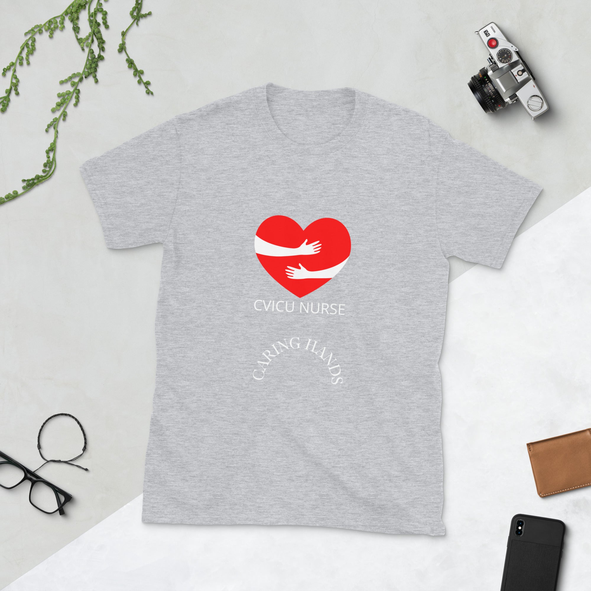 Short-Sleeve heart with hands Unisex T-Shirt